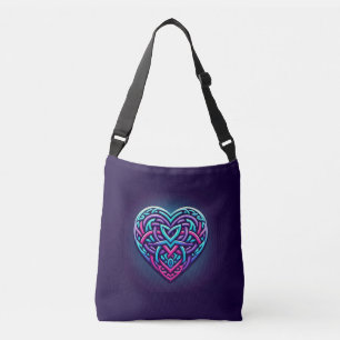 Blue Celtic Heart Crossbody Bag