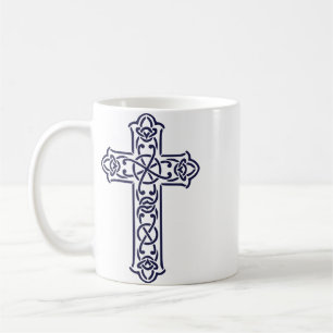 Blue Celtic High cross Coffee Mug
