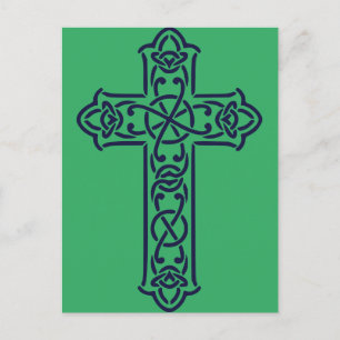 Blue Celtic High cross Postcard