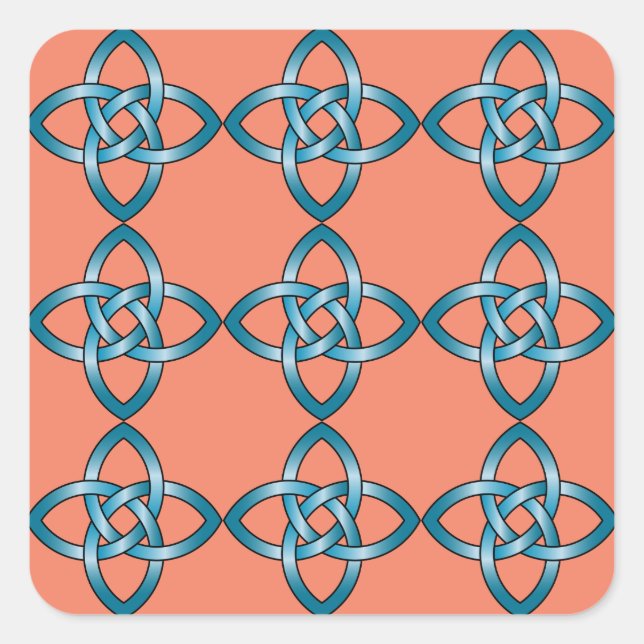 blue celtic knot stickers (Front)