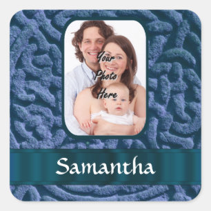 Blue Celtic knotwork Square Sticker