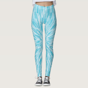 Blue Centre Burst Leggings