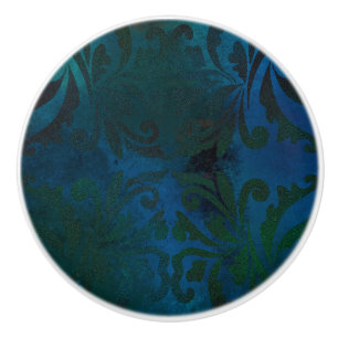 blue ceramic knob