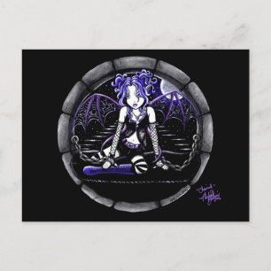 "Blue Chained" Gothic Fairy Art Postcard