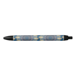 Blue Chakra Kaleidoscope Thunder_Cove Black Ink Pen