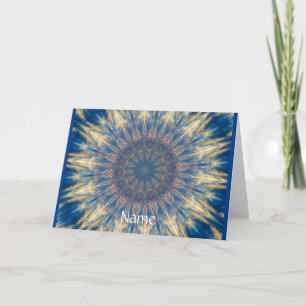 Blue Chakra Kaleidoscope Thunder_Cove  Card