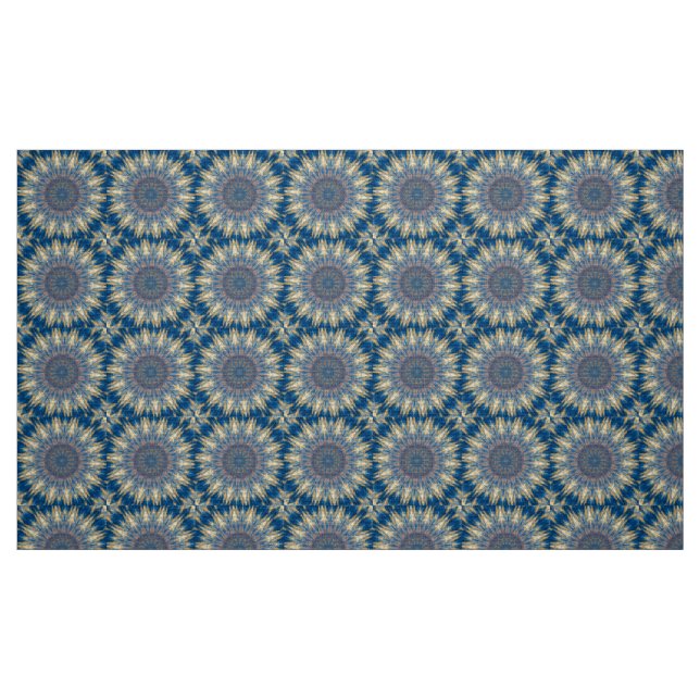 Blue Chakra Kaleidoscope Thunder_Cove  Fabric (Fat Quarter)