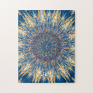 Blue Chakra Kaleidoscope Thunder_Cove  Jigsaw Puzzle