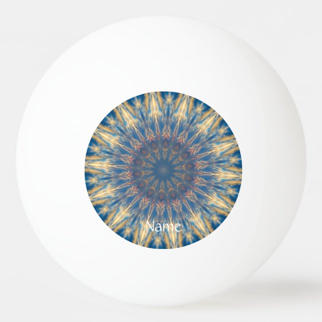 Blue Chakra Kaleidoscope Thunder_Cove Ping Pong Ball (Front)