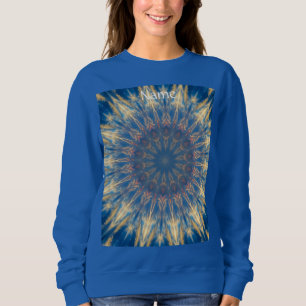 Blue Chakra Kaleidoscope Thunder_Cove Sweatshirt