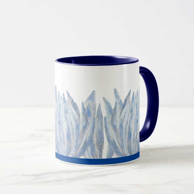 Blue Chalk Sticks on a Combo Mug (Front Right)