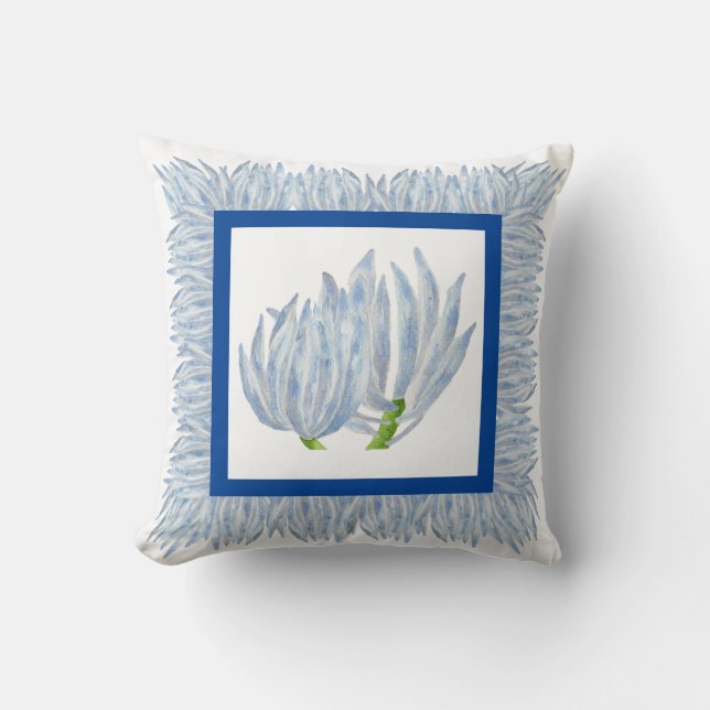 Blue Chalk Sticks on a Pillow (Front)