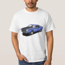 Blue Challenger classic car t-shirt