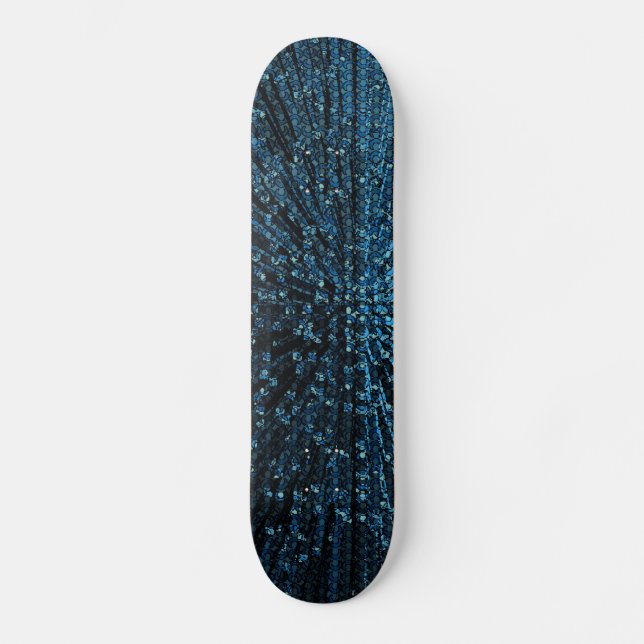 Blue Chaos Cosmic Skateboard Deck (Front)