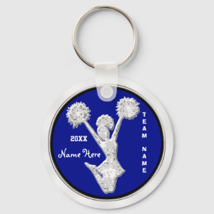 Blue Cheap Cheer Cheerleading Gifts in BULK Key Ring