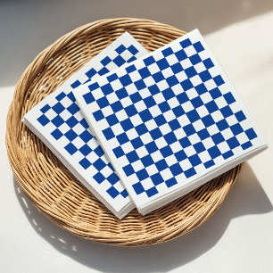 Blue Checker Bridal Shower Napkin