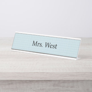 Blue Checkers Name Plate