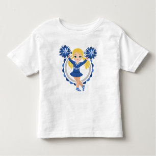 Blue Cheerleader Blonde - Cute Cheer Toddler T-Shirt