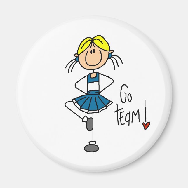Blue Cheerleader Magnet (Front)