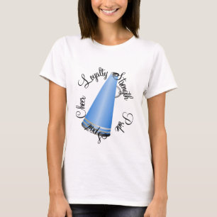 Blue Cheerleader Megaphone T-Shirt