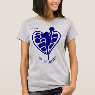 Blue Cheerleader Team Name T-Shirt