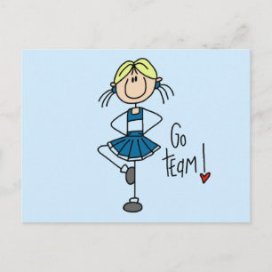 Blue Cheerleader Tshirts and Gifts Postcard