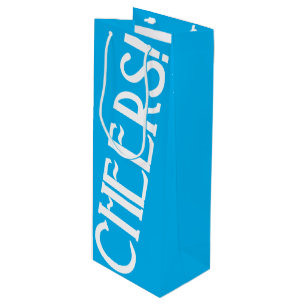 Blue Cheers Art Deco Wine Gift Bag