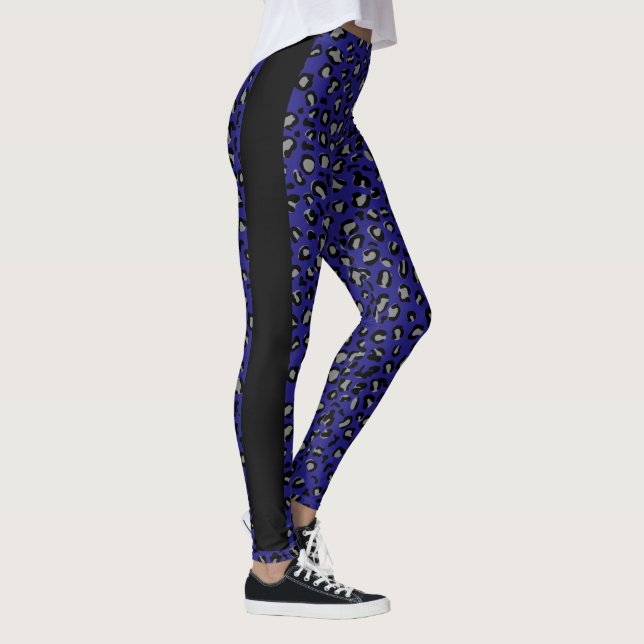 Blue Cheetah design pattern leggings (Right)
