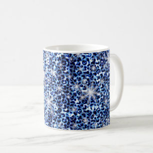 Blue Cheetah Sparkles Coffee Mug