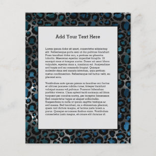 Blue Cheetah Spots Starry Night Space Astrology Flyer