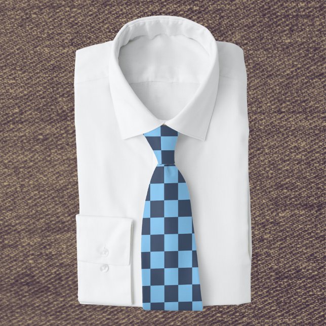 Blue Chequerboard Tie (Creator Uploaded)