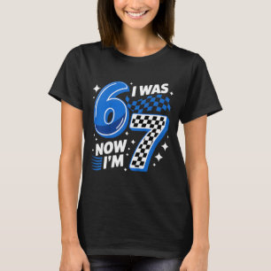 Blue chequered was 6 7 funny 67 birthday boys T-Shirt
