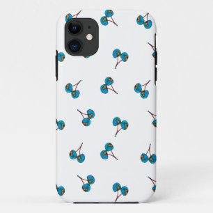 Blue Cherry Pattern iPhone 11 Case