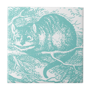 Blue Cheshire Cat Tile
