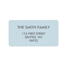 BLUE CHEVRON ADDRESS LABELS