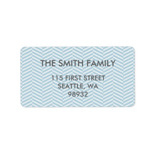 BLUE CHEVRON ADDRESS LABELS