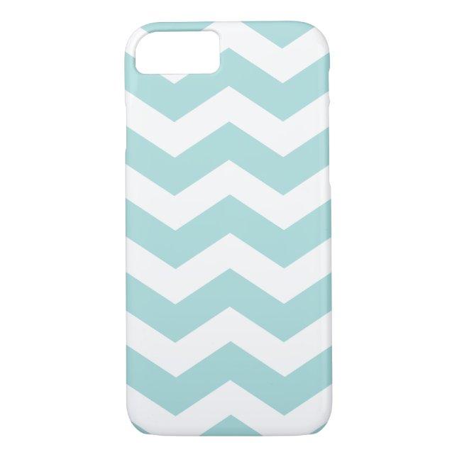 Blue Chevron Case Savvy iPhone 7 Case (Back)