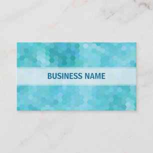 Blue Chevron Hexagonal Pattern 3 Business Card