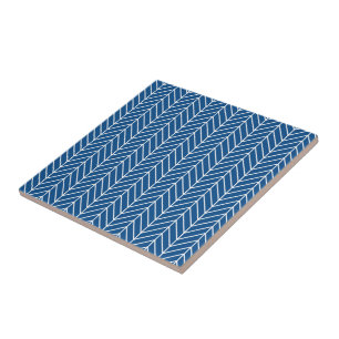 blue chevron pattern tile