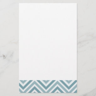 Blue Chevron Stationery