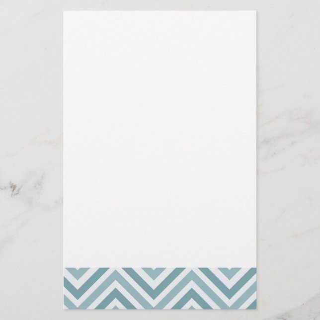 Blue Chevron Stationery (Front)