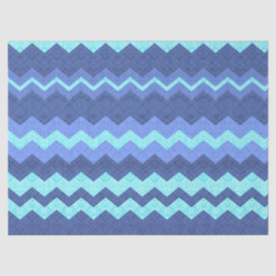 blue chevron tissue paper