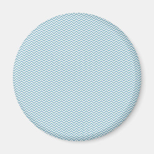 Blue Chevron with Monogram Magnet