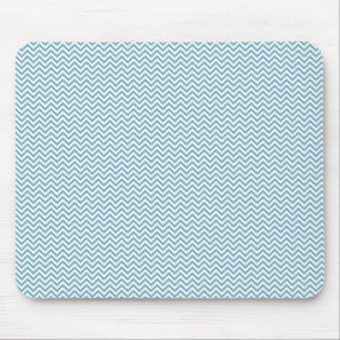 Blue Chevron with Monogram Mouse Pad