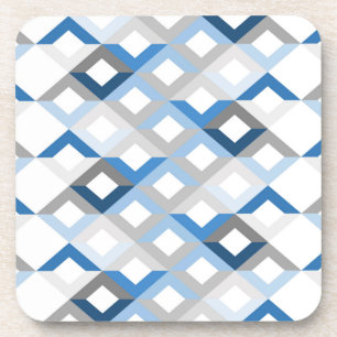 blue chevrons coaster set