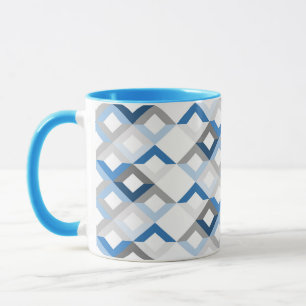 blue chevrons coffee mug