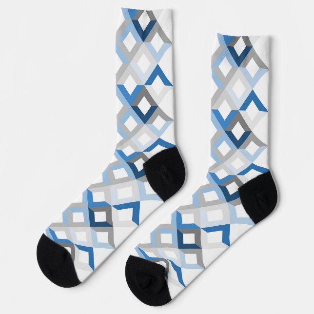blue chevrons socks (Left)