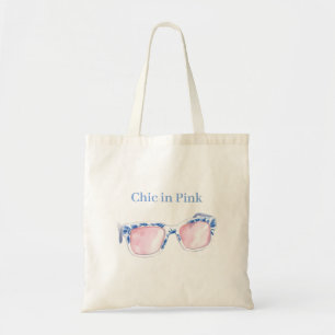 Blue Chic In Pink Sunglasses Tote Bag