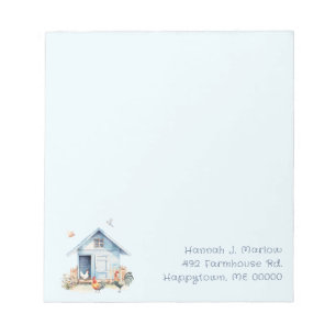 Blue Chicken Coop Personalised Notepad