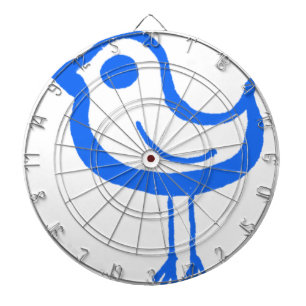 Blue chicken dartboard